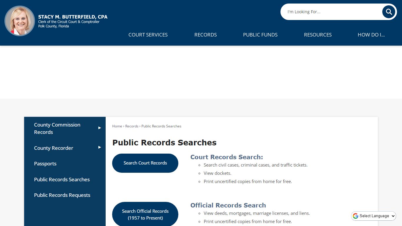 Public Records Searches | Polk County Clerk, FL